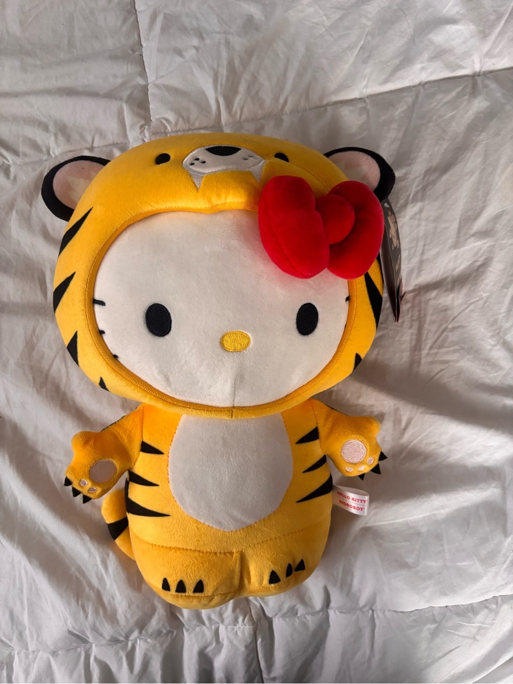 Hello Kitty KidRobot Yellow Tiger Costume Plush with Red Bow